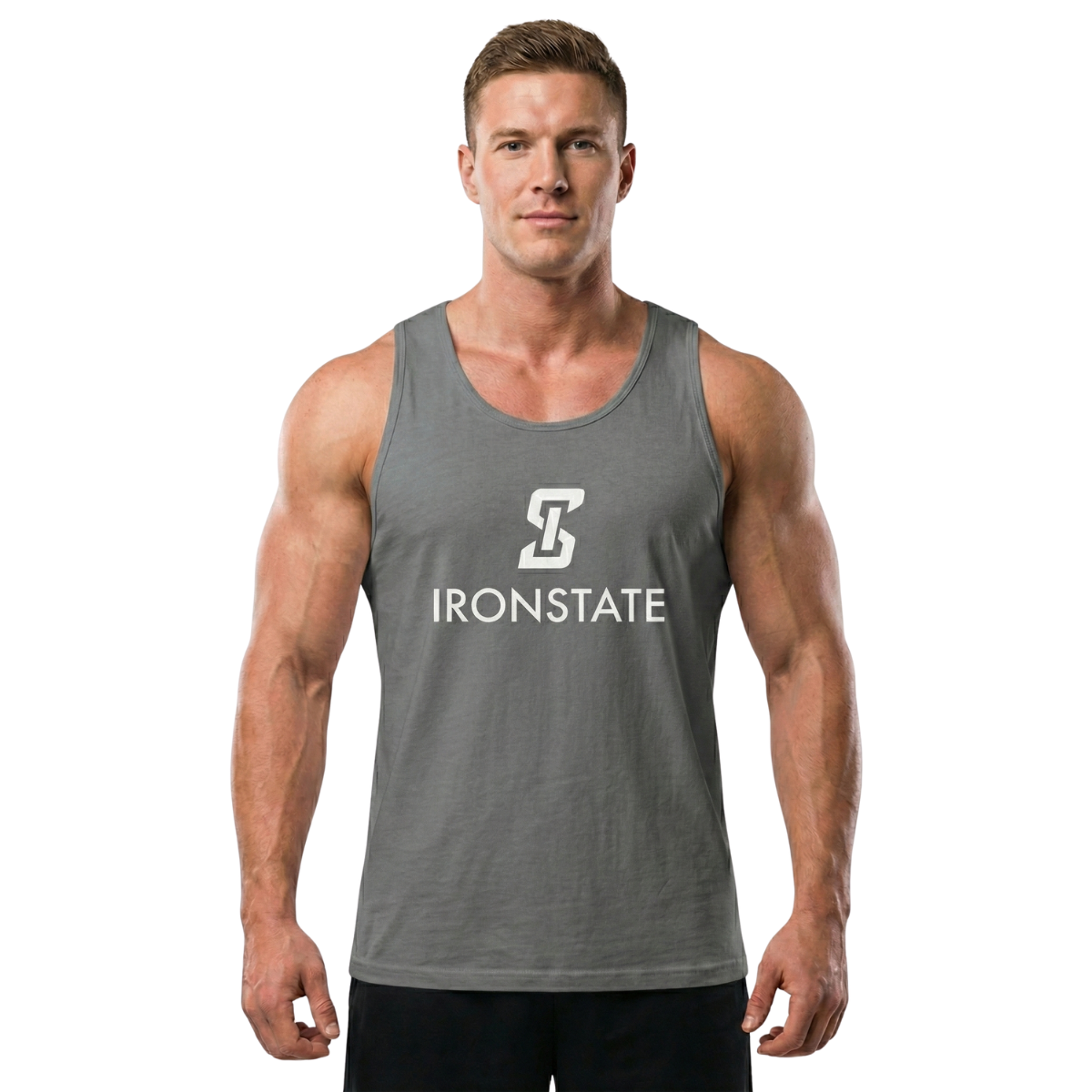 IRONSTATE Men’s Premium Tank Top GREY