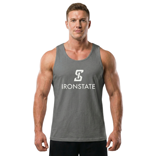 IRONSTATE Men’s Premium Tank Top GREY