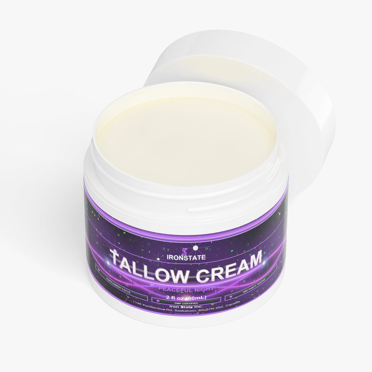 IRONSTATE Tallow Cream Peaceful Night - back view