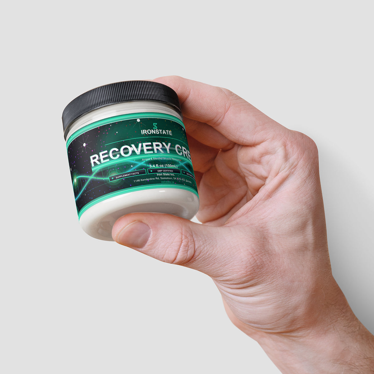 IRONSTATE Recovery Cream - side view