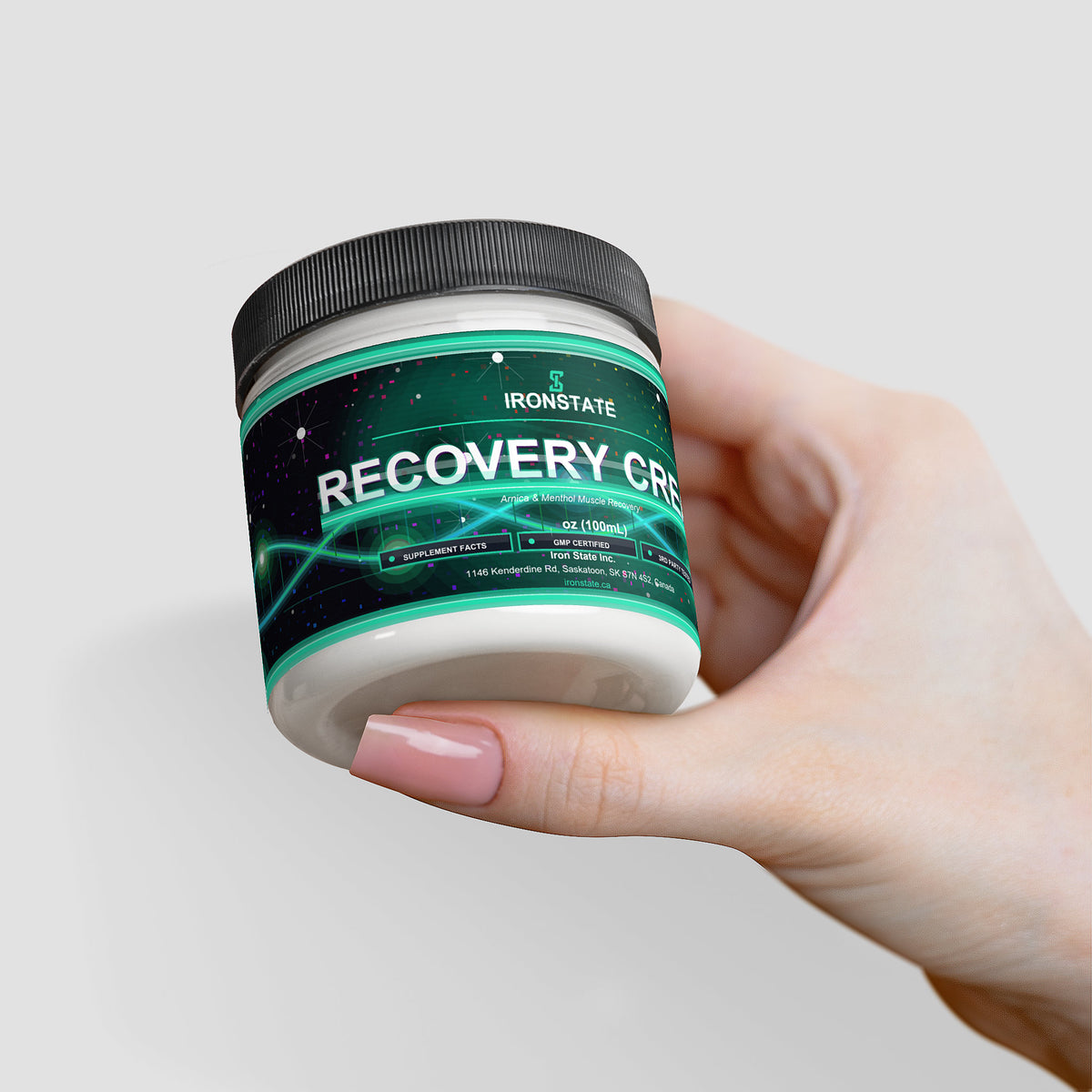 IRONSTATE Recovery Cream - logo close-up