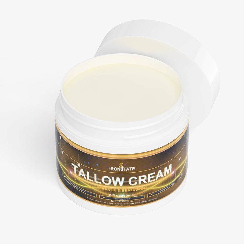 IRONSTATE Tallow Cream Orange & Bergamot - back view