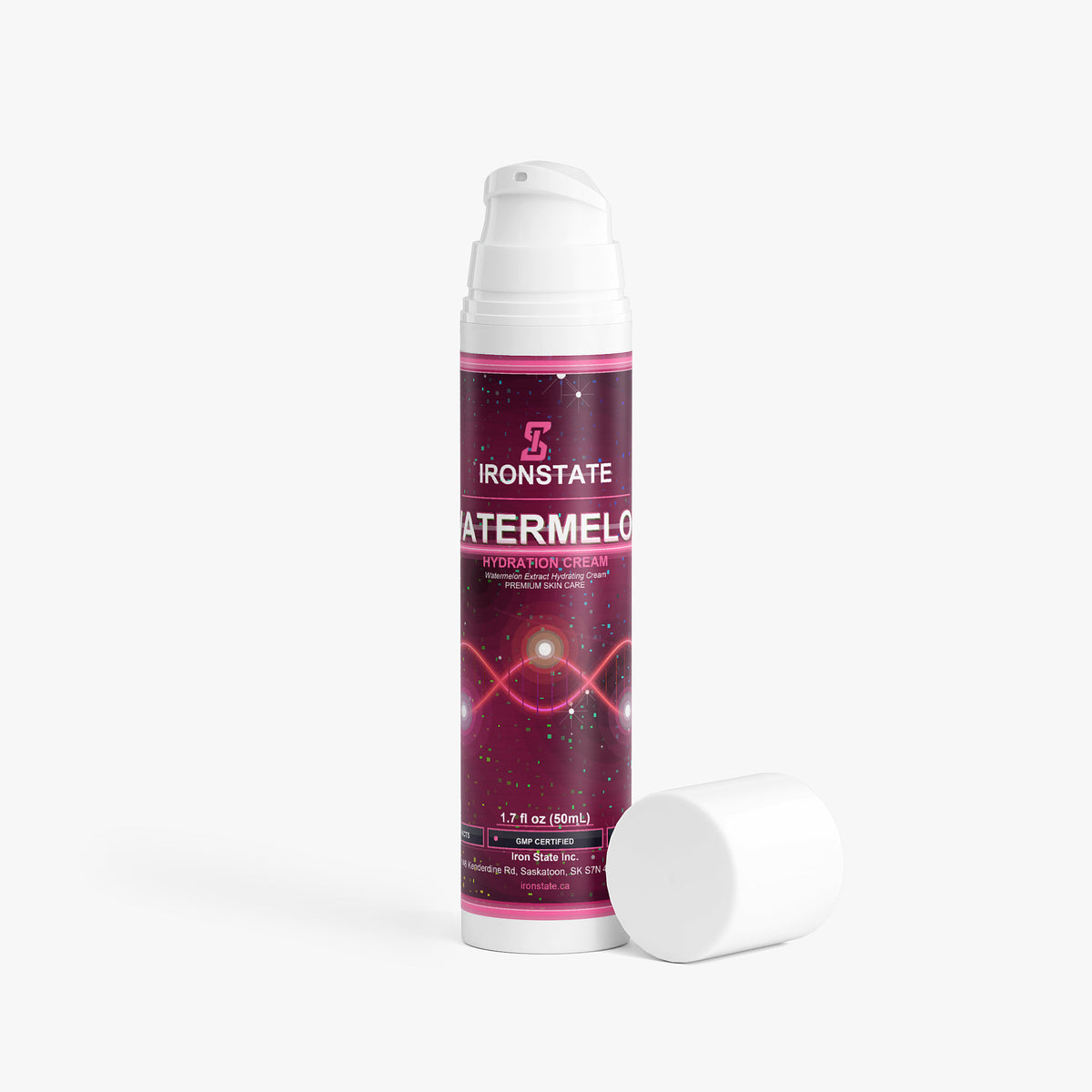 IRONSTATE Watermelon Hydration Moisturizer - back view