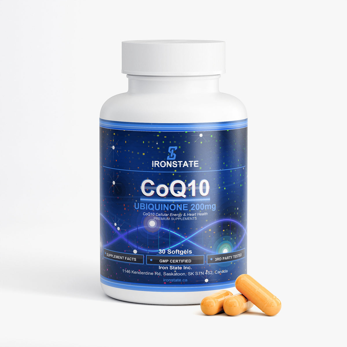 IRONSTATE CoQ10 Ubiquinone - back view