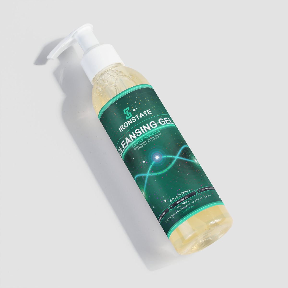 IRONSTATE Gentle Cleansing Gel - side view