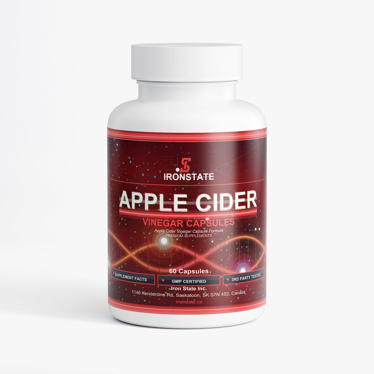 IRONSTATE Apple Cider Vinegar Capsules - front view