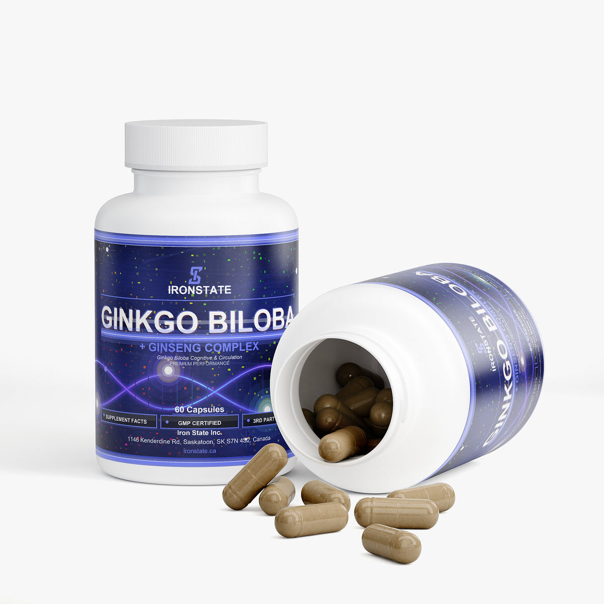 IRONSTATE Ginkgo Biloba + Ginseng - side view