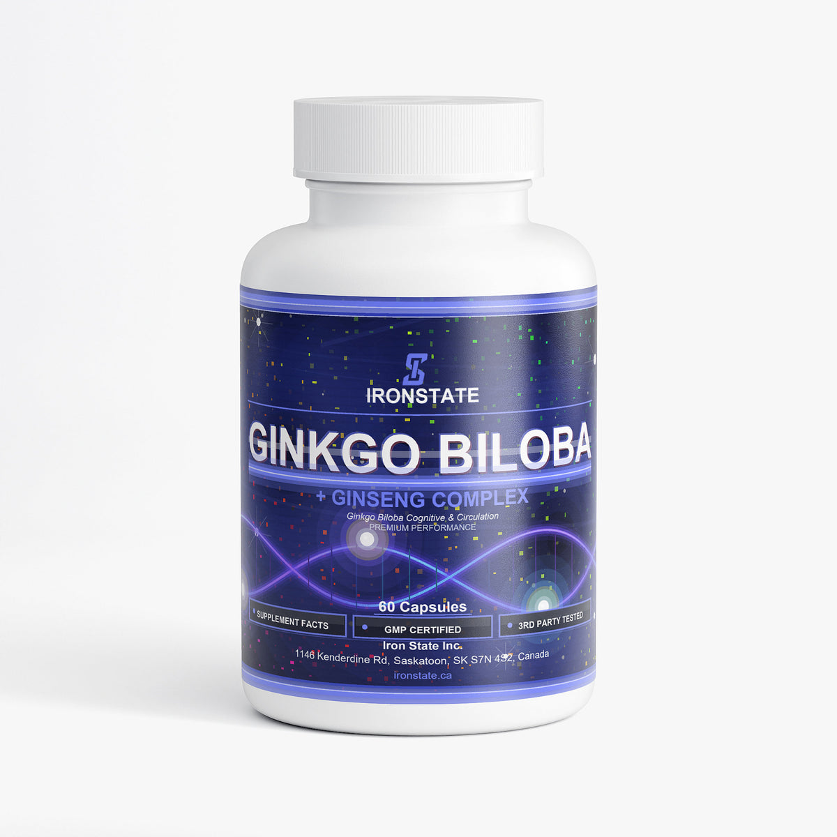 IRONSTATE Ginkgo Biloba + Ginseng - front view