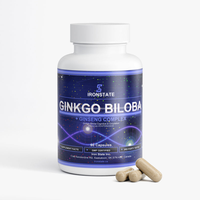 IRONSTATE Ginkgo Biloba + Ginseng - back view