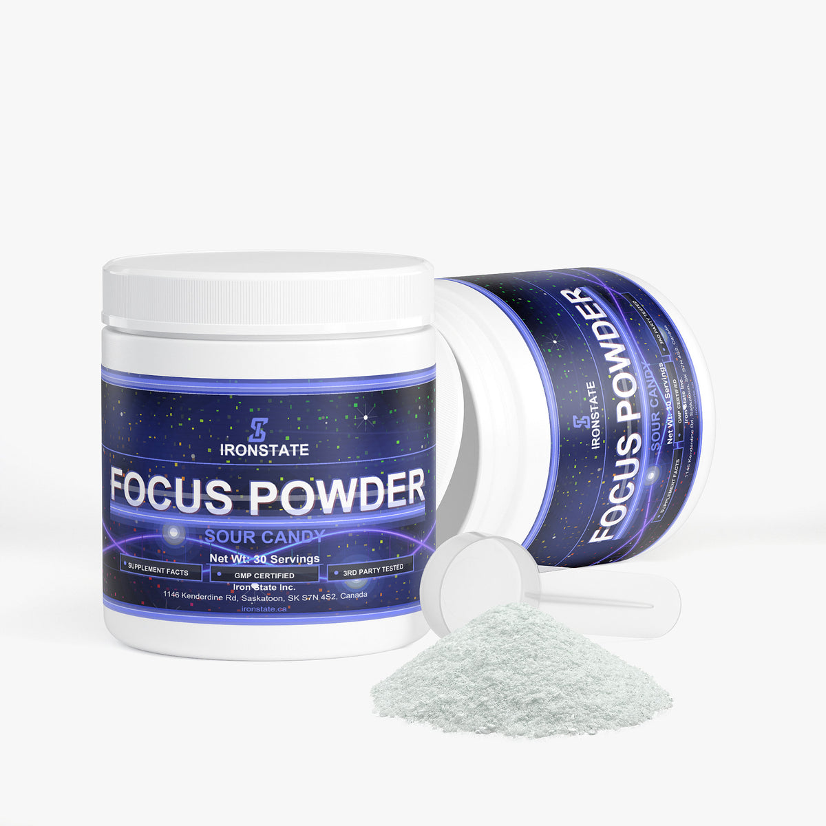 IRONSTATE Focus Powder (Sour Candy) - side view