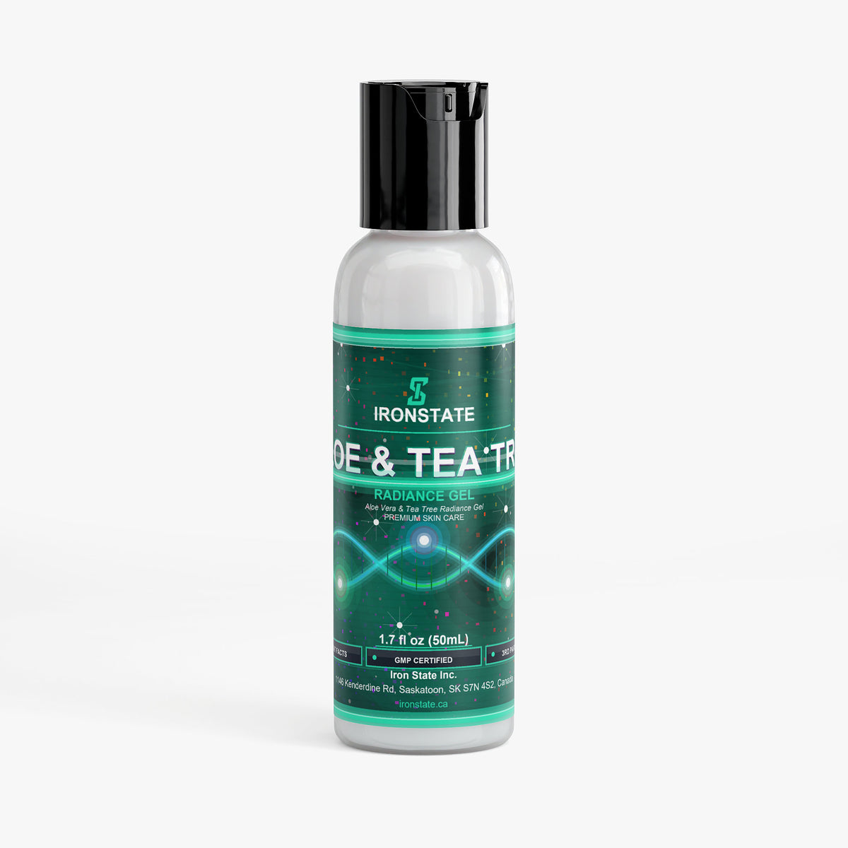 IRONSTATE Aloe & Tea Tree Radiance Gel - front view