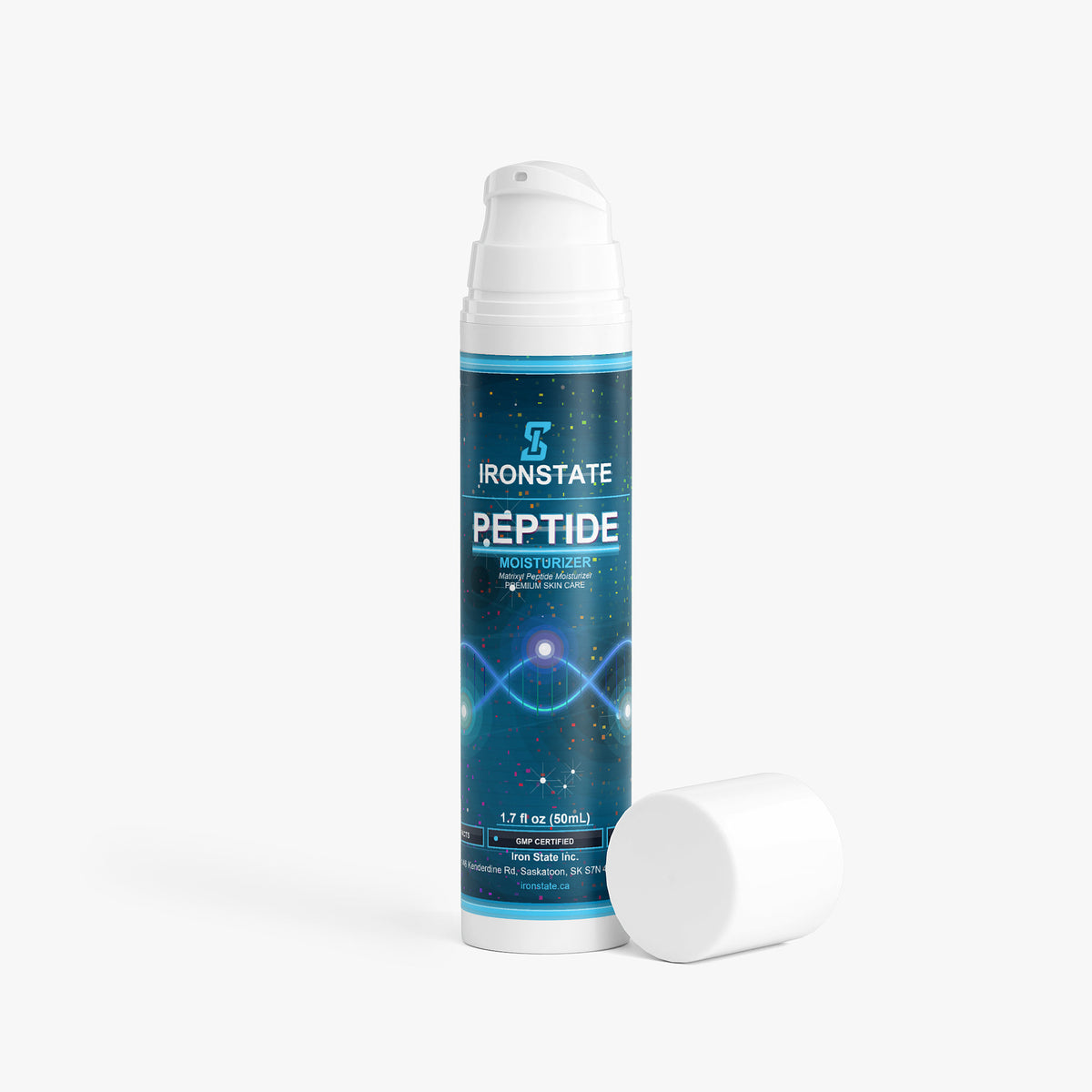 IRONSTATE Peptide Moisturizer - back view