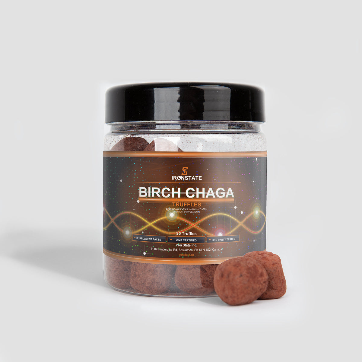 IRONSTATE Birch Chaga Truffles - side view