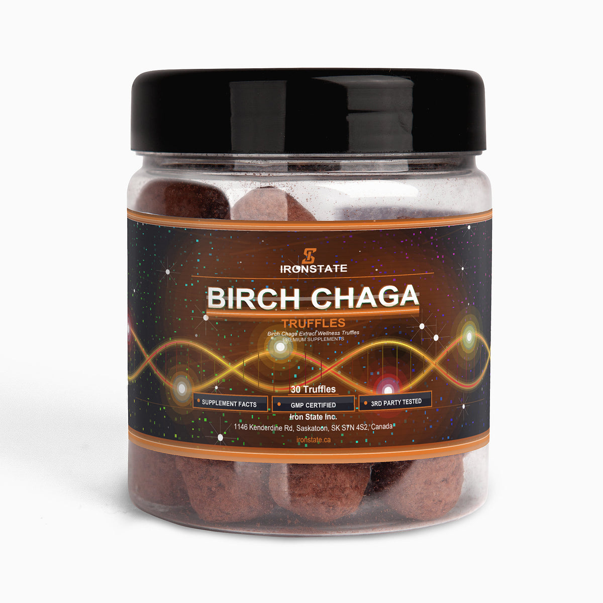 IRONSTATE Birch Chaga Truffles - front view