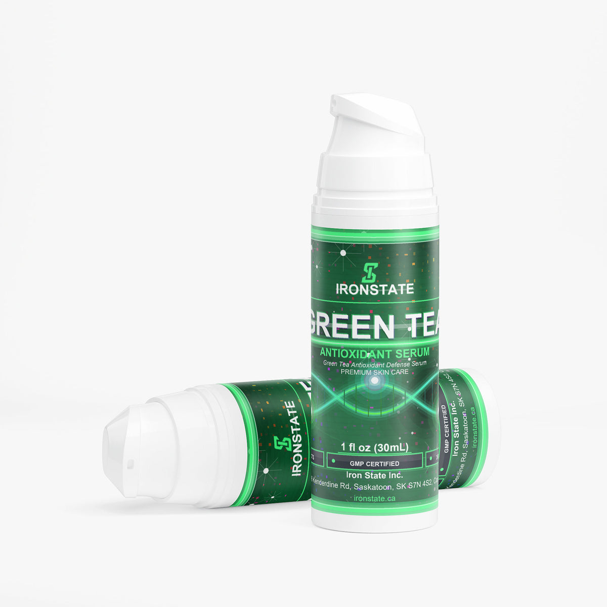 IRONSTATE Green Tea Antioxidant Serum - side view