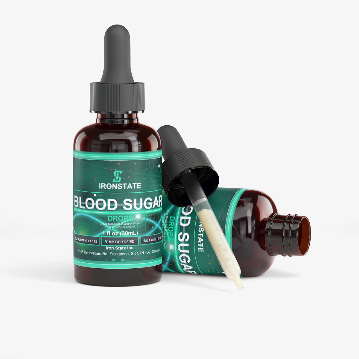 IRONSTATE Normal Blood Sugar Drops - side view