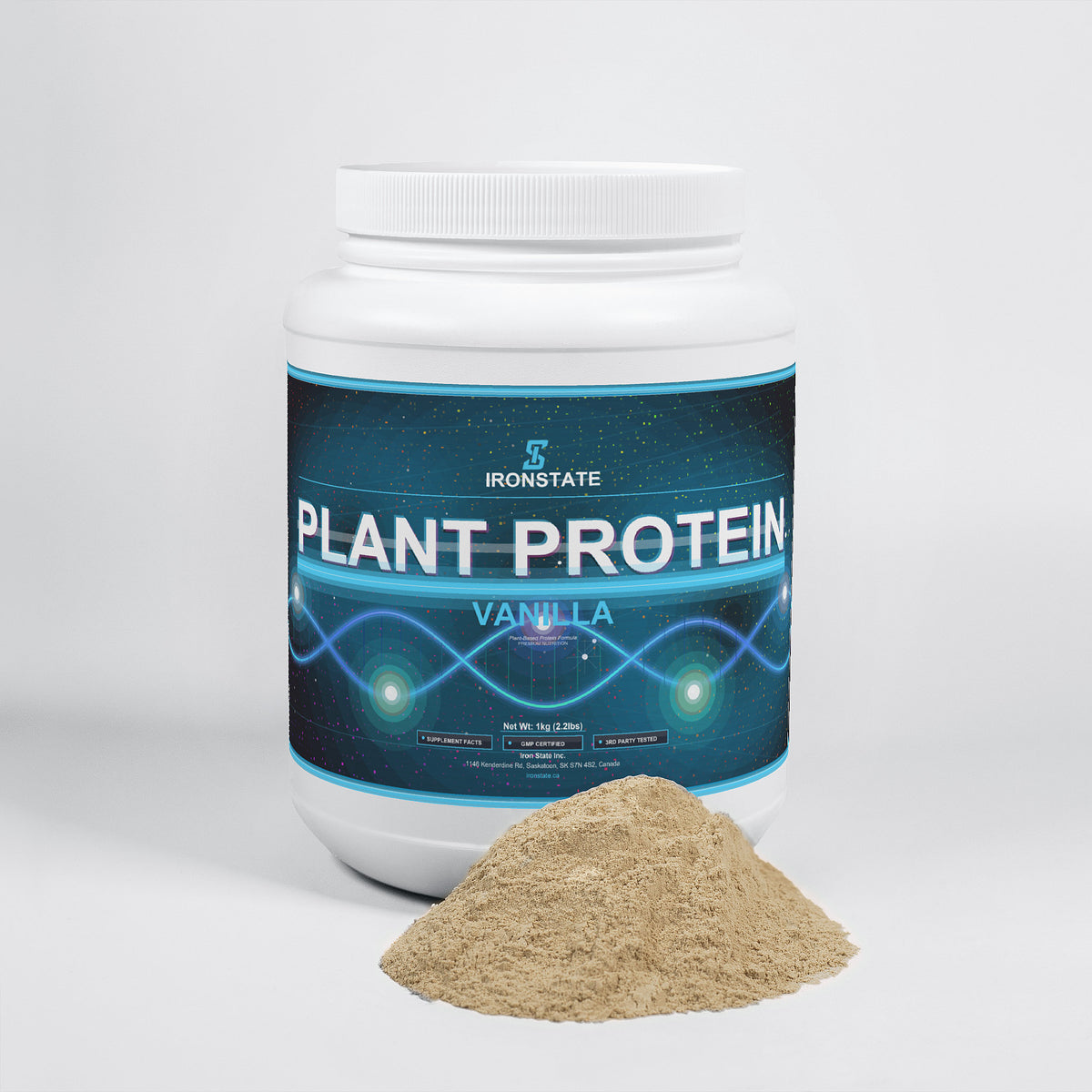 IRONSTATE Plant Protein (Vanilla) - side view