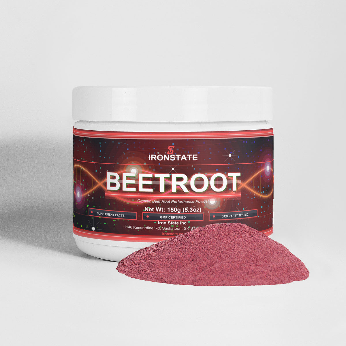 IRONSTATE Beetroot Powder - side view