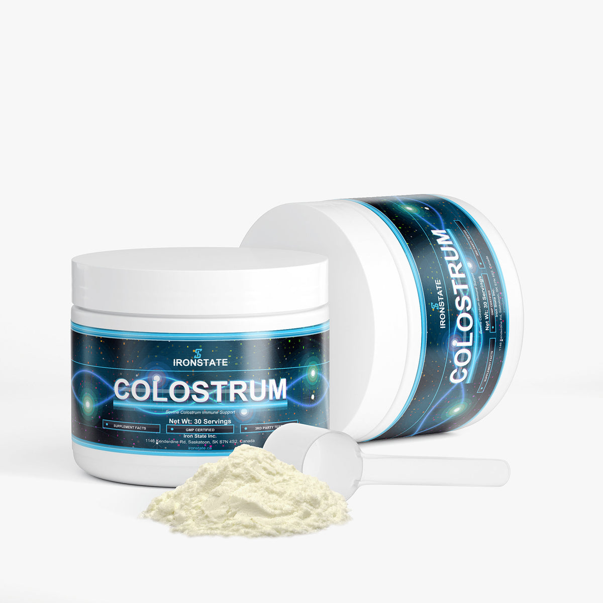 IRONSTATE Colostrum Powder - side view