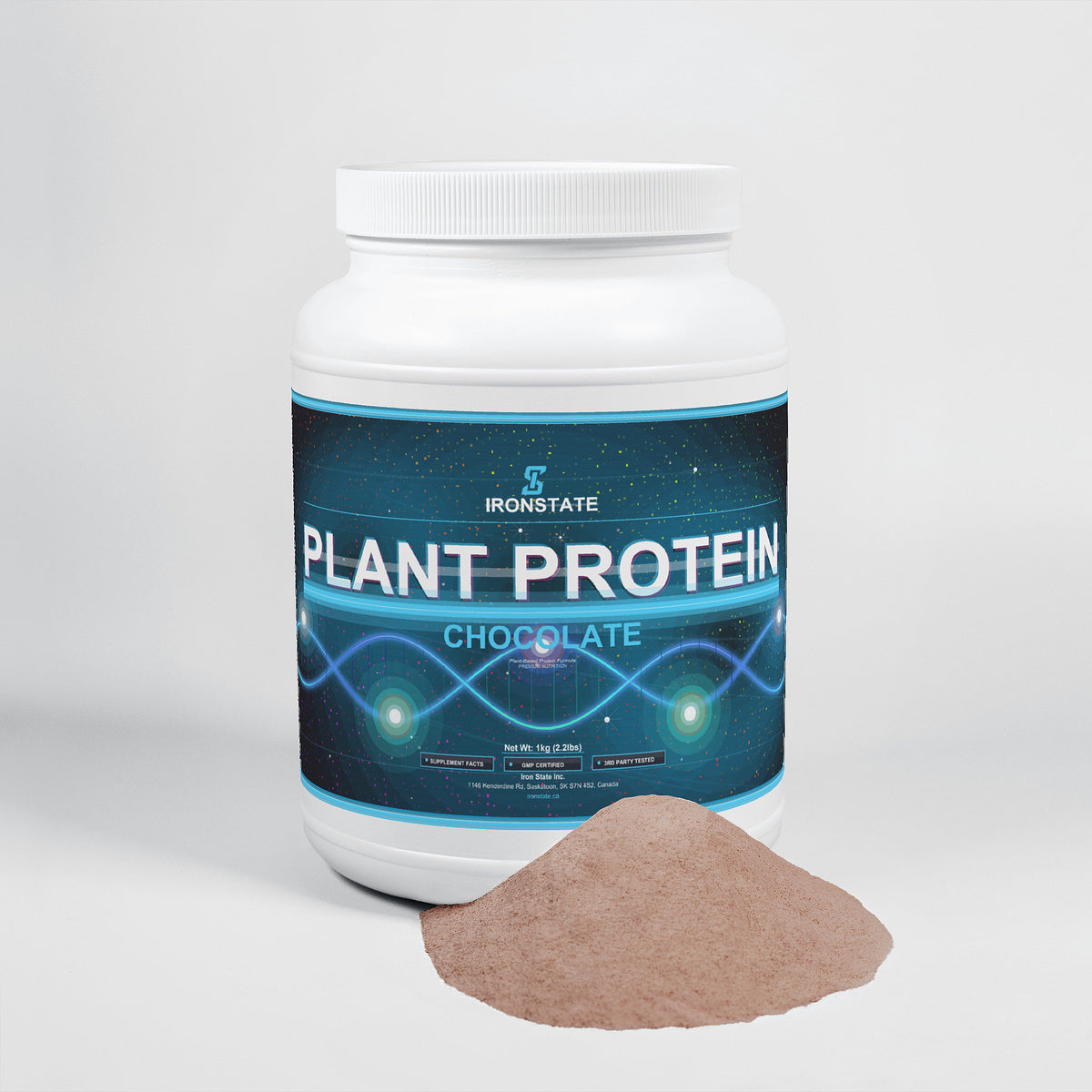 IRONSTATE Plant Protein (Chocolate) - side view