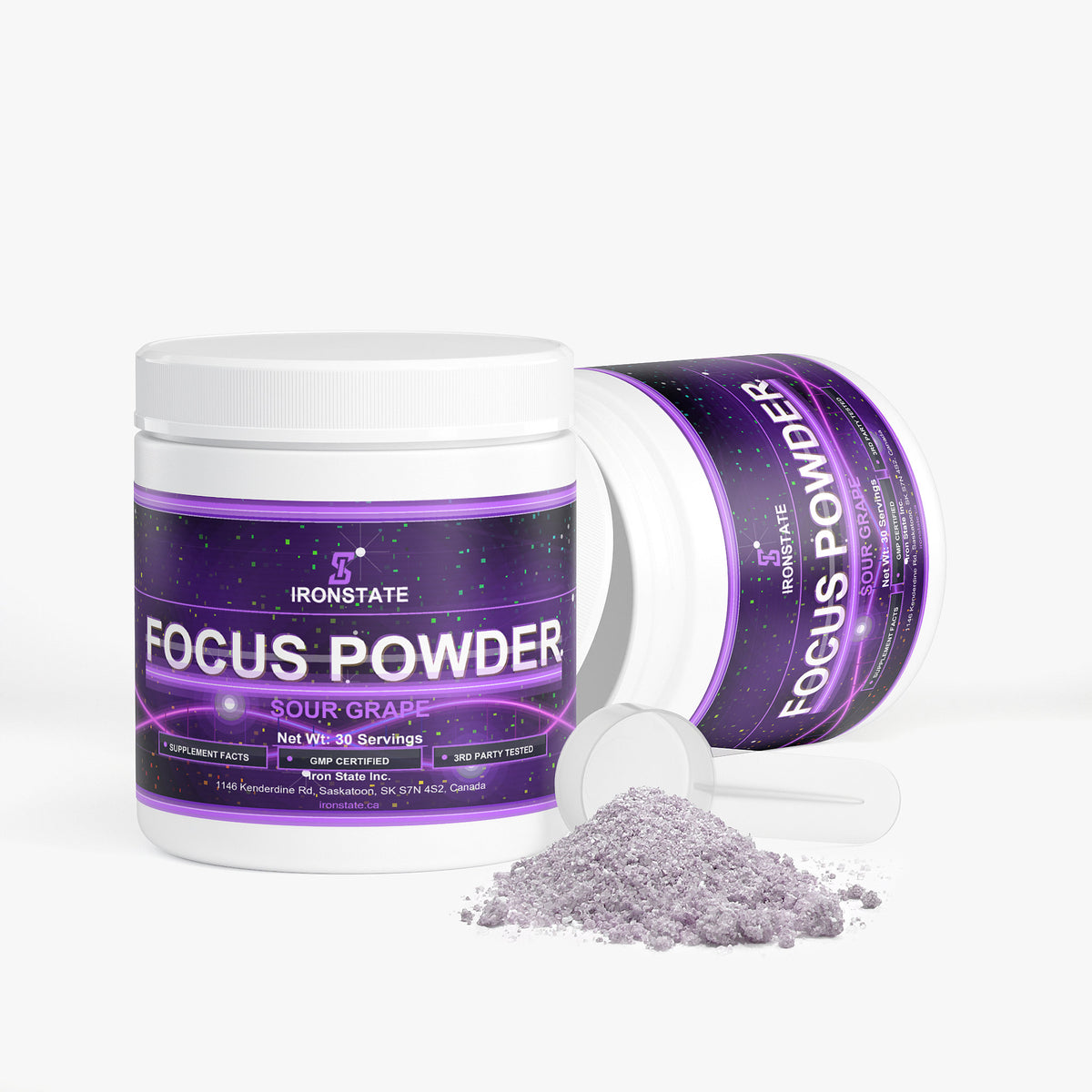 IRONSTATE Focus Powder (Sour Grape) - side view