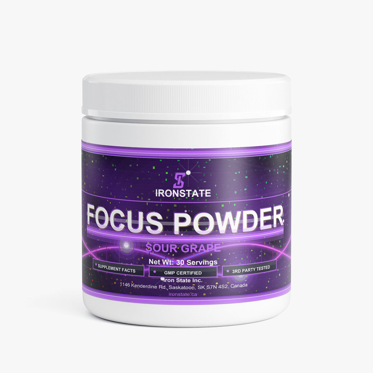 IRONSTATE Focus Powder (Sour Grape) - front view