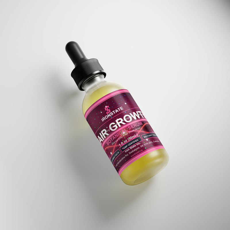 IRONSTATE Botanical Hair Growth Serum - back view