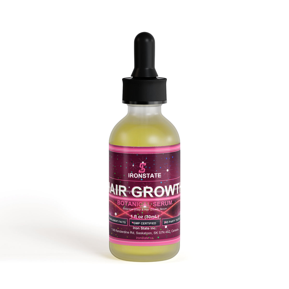 IRONSTATE Botanical Hair Growth Serum - front view