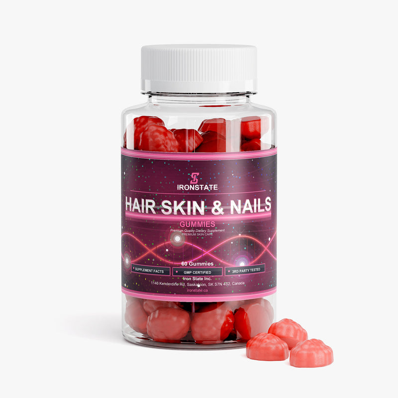 IRONSTATE Hair, Skin & Nails Gummies - back view
