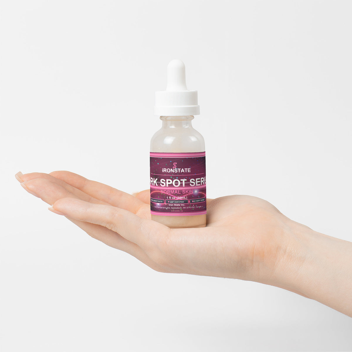 IRONSTATE Dark Spot Serum for Normal Skin - logo close-up