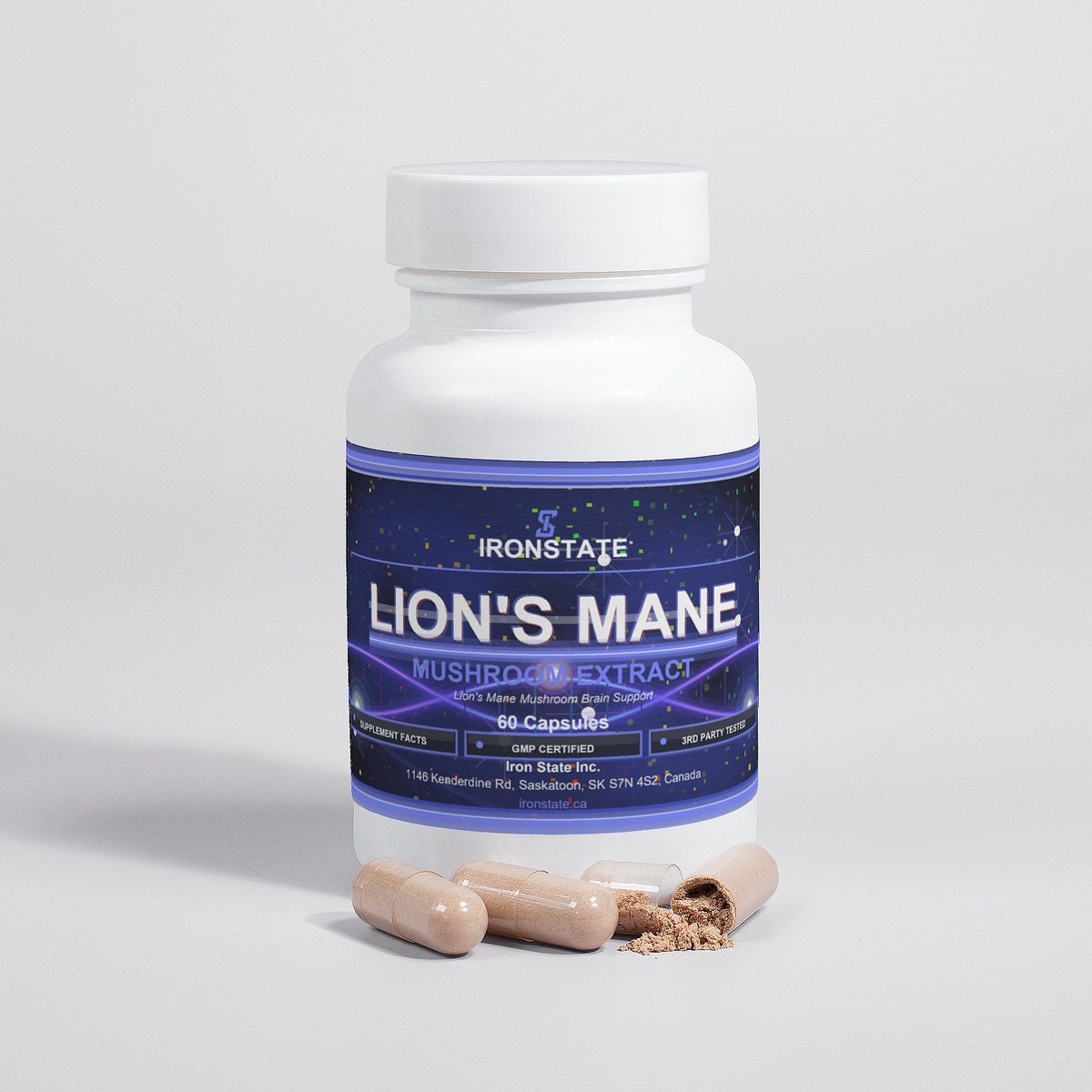 IRONSTATE Lion's Mane Mushroom - side view