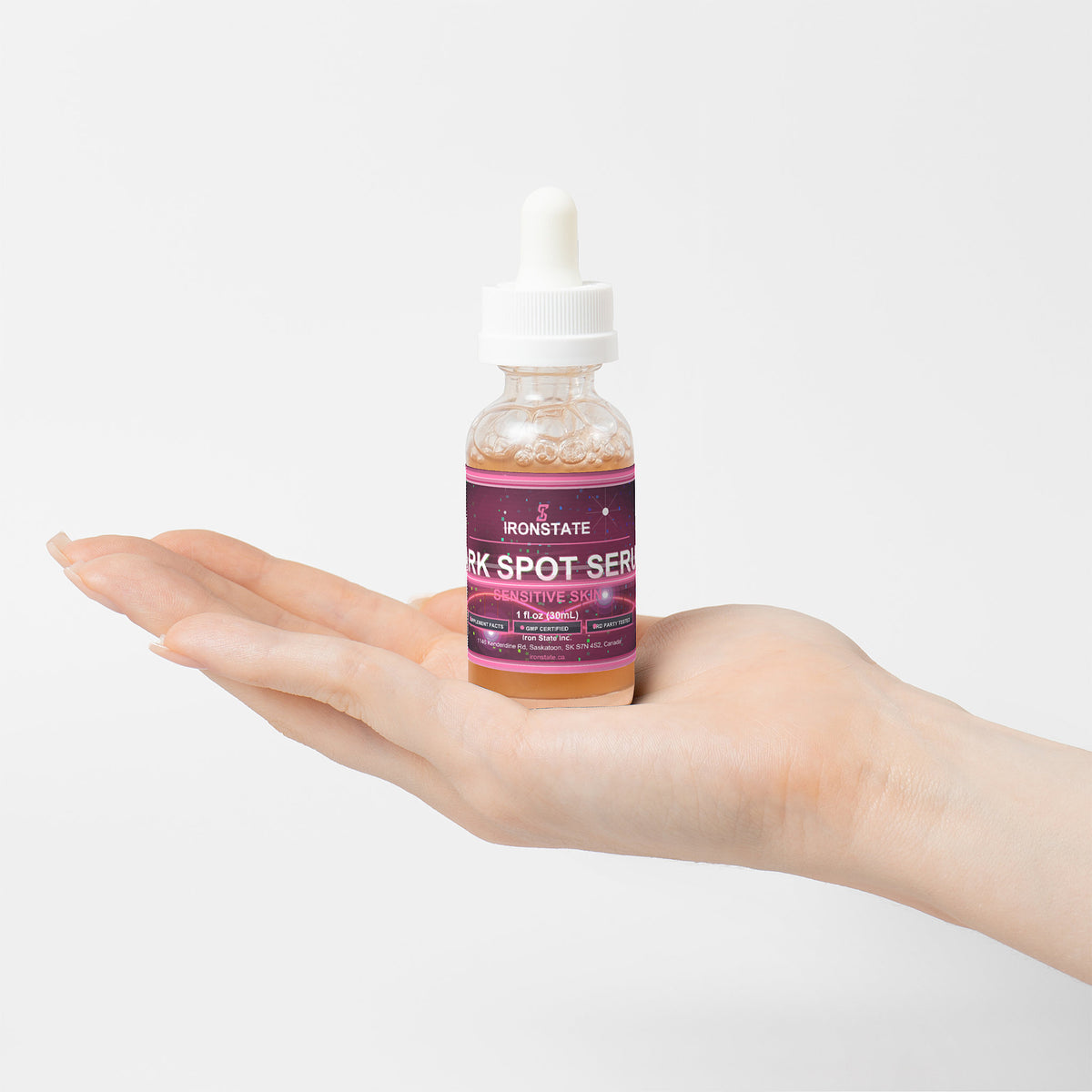 IRONSTATE Dark Spot Serum for Sensitive Skin - logo close-up
