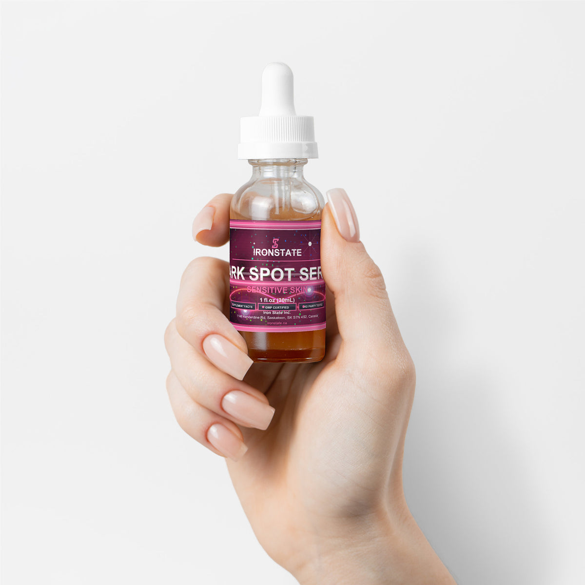 IRONSTATE Dark Spot Serum for Sensitive Skin - side view