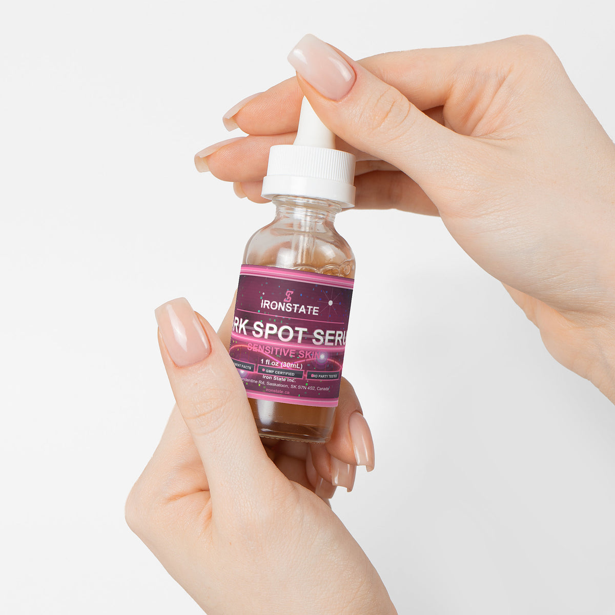 IRONSTATE Dark Spot Serum for Sensitive Skin - lifestyle shot