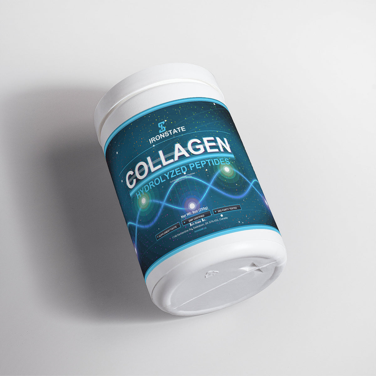 IRONSTATE Grass-Fed Hydrolyzed Collagen Peptides - back view