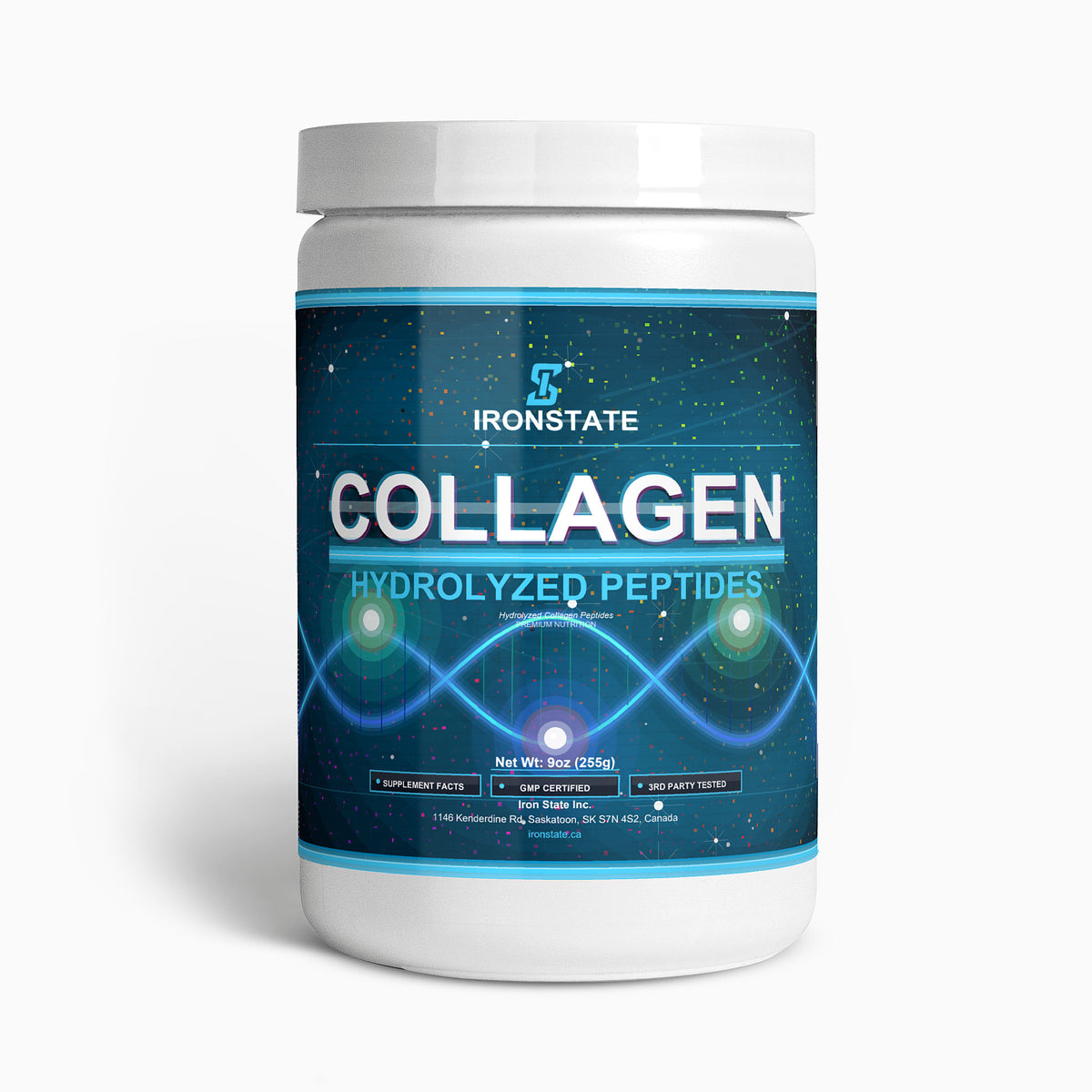 IRONSTATE Grass-Fed Hydrolyzed Collagen Peptides - front view