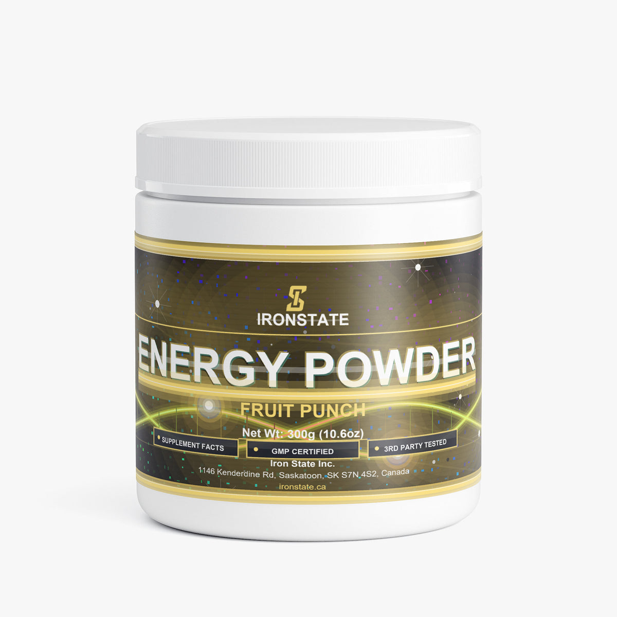 IRONSTATE Energy Powder (Fruit Punch) - front view