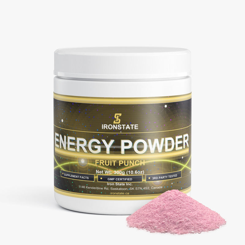 IRONSTATE Energy Powder (Fruit Punch) - back view