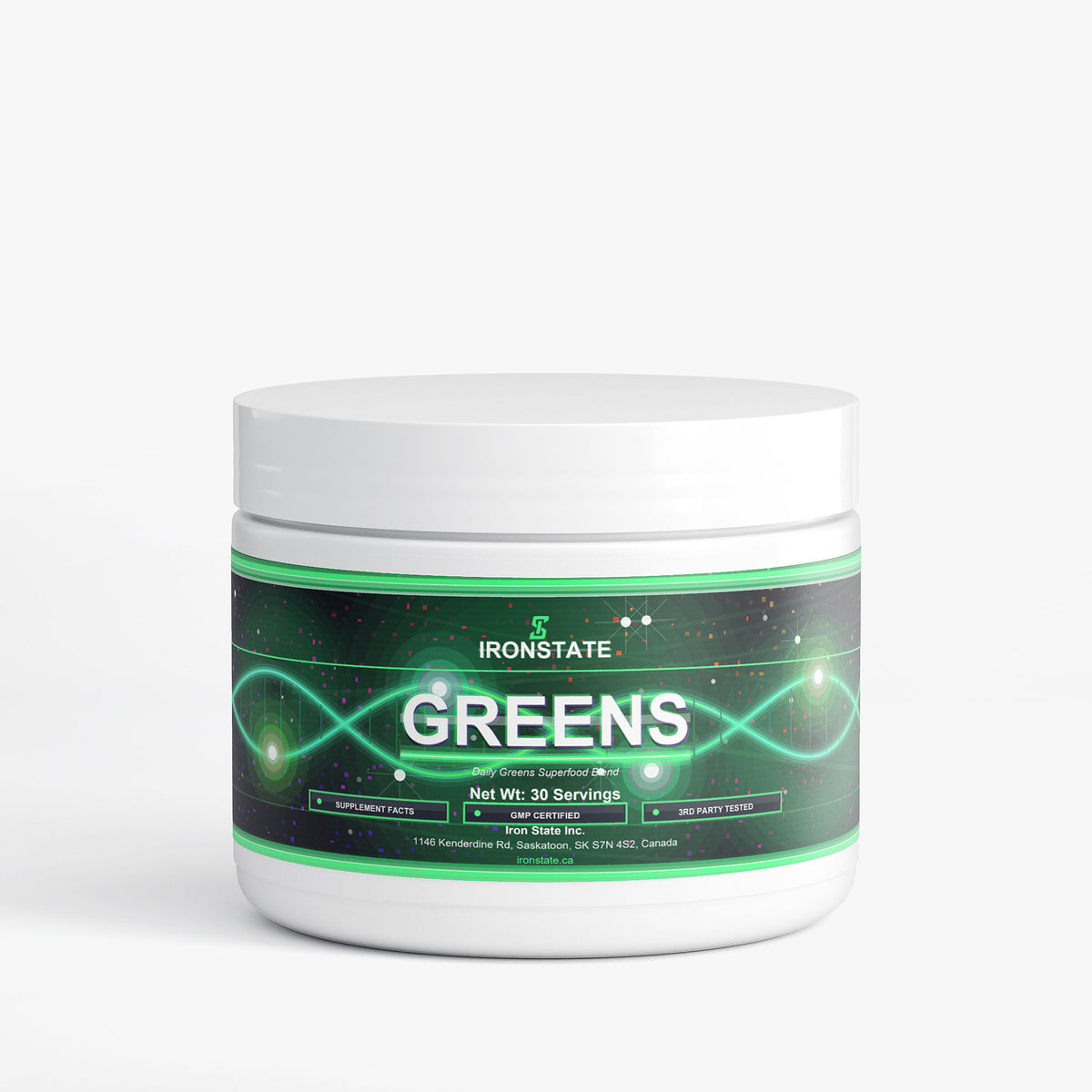 IRONSTATE Greens Superfood - front view