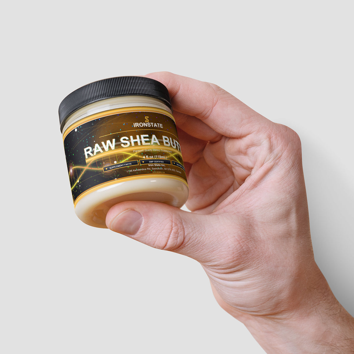 IRONSTATE Raw Shea Butter - side view