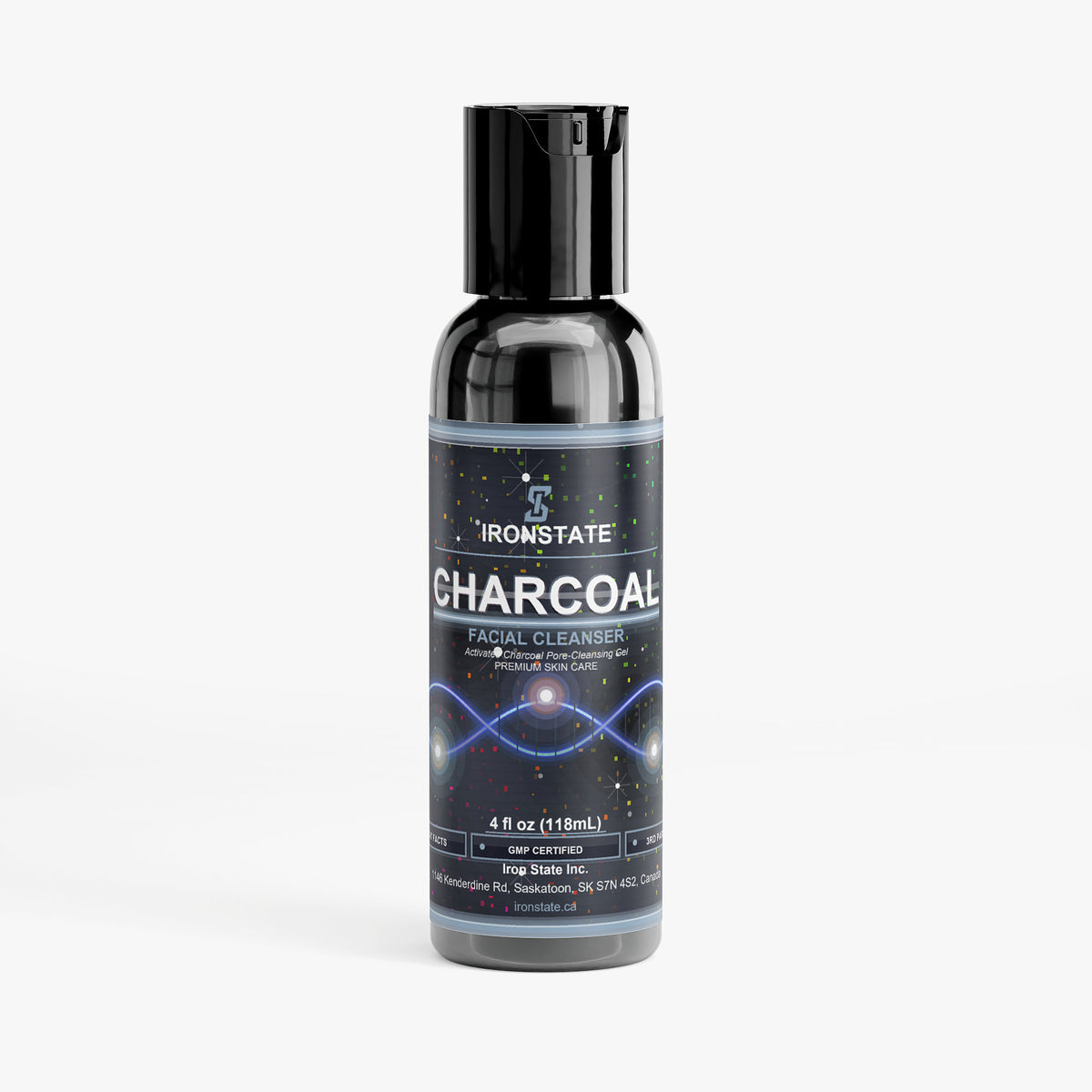 IRONSTATE Charcoal Facial Cleanser - front view