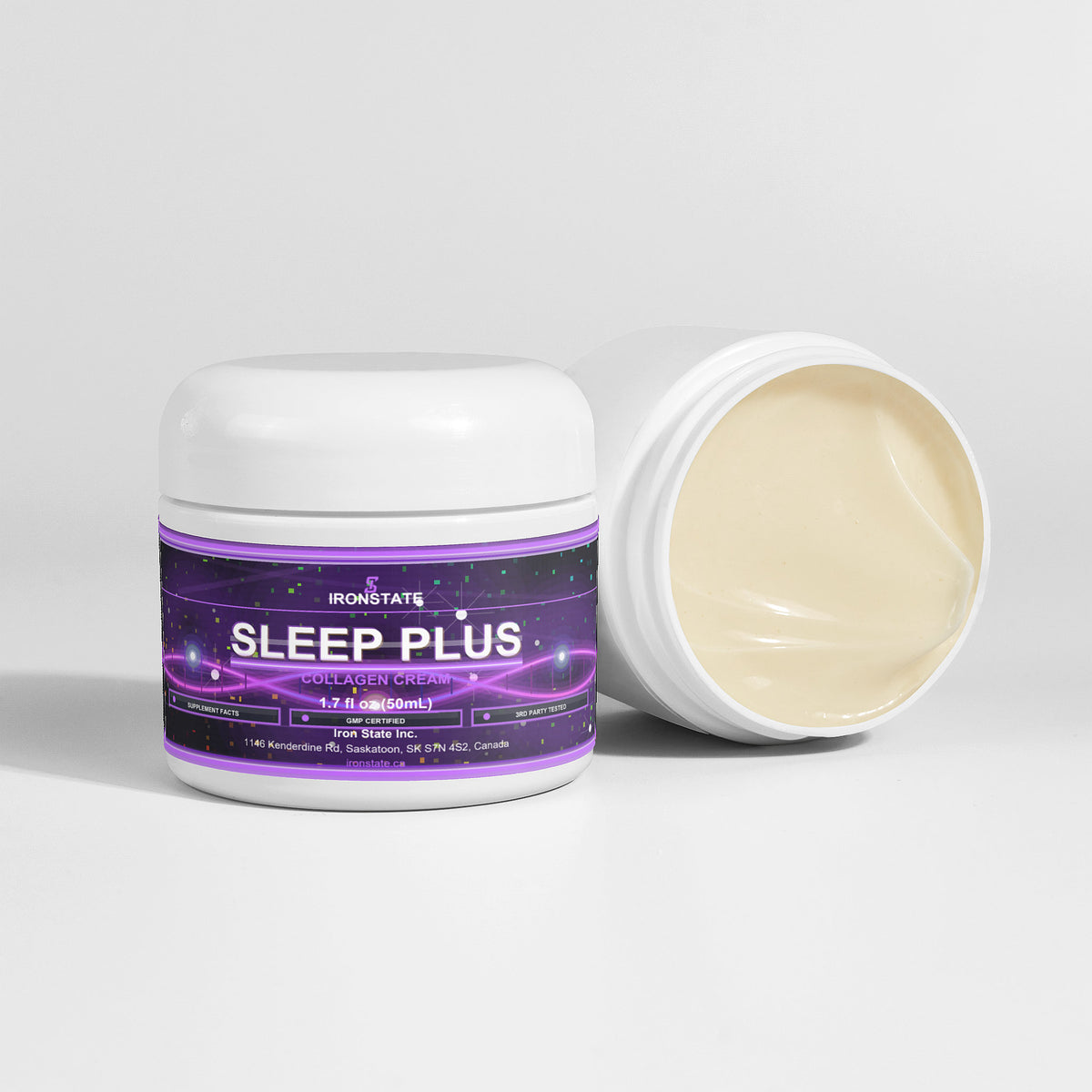 IRONSTATE Sleep Plus Collagen Cream - side view