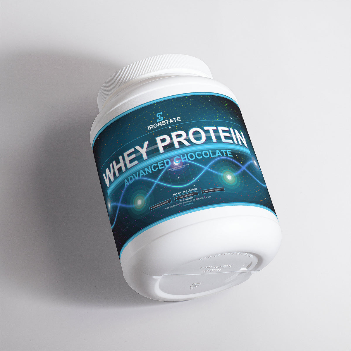 IRONSTATE Advanced 100% Whey Protein Isolate (Chocolate) - back view