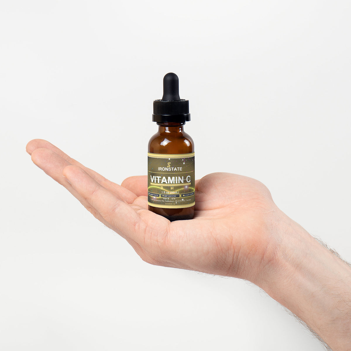 IRONSTATE Vitamin C Serum - logo close-up