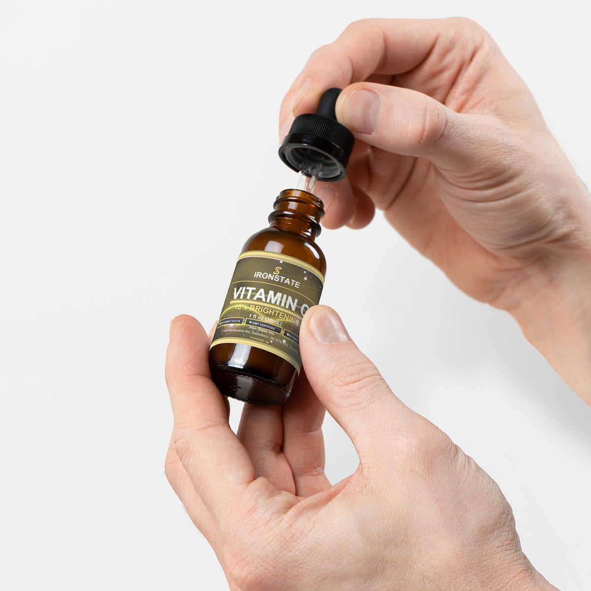 IRONSTATE Vitamin C Serum - lifestyle shot