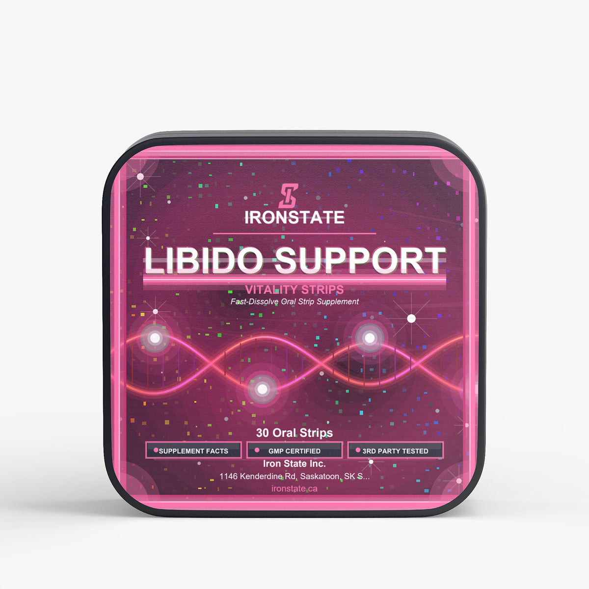 IRONSTATE Libido Support Strips - front view