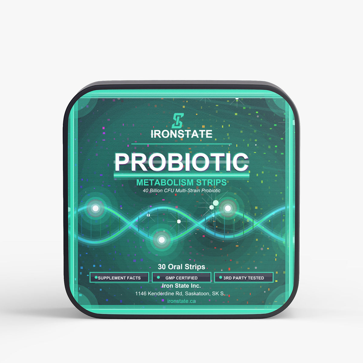 IRONSTATE Probiotic + Metabolism Strips - front view