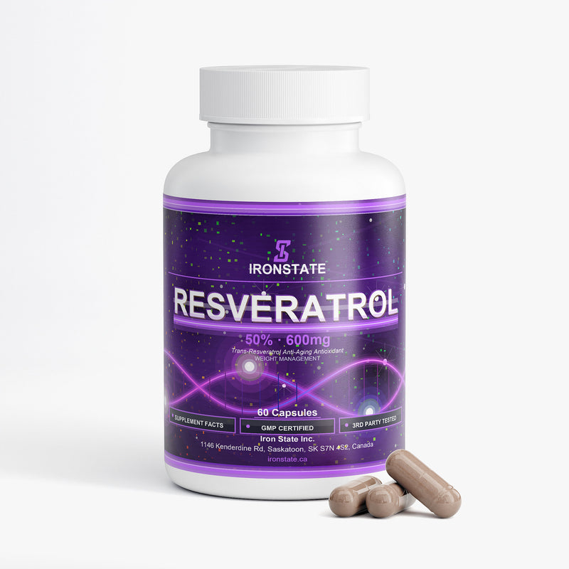 IRONSTATE Resveratrol 50% 600mg - back view