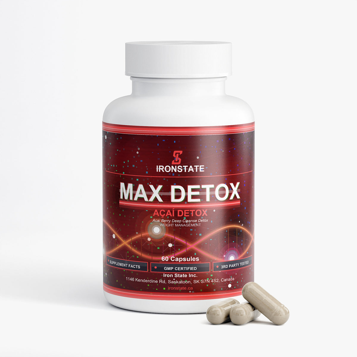 IRONSTATE Max Detox (Acai detox) - back view
