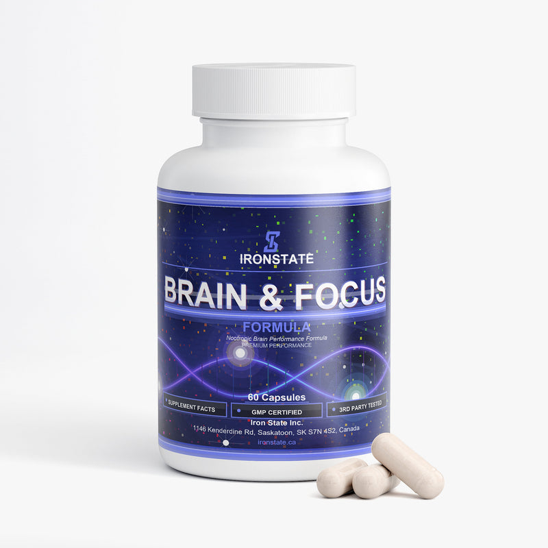 IRONSTATE Brain & Focus Formula - back view
